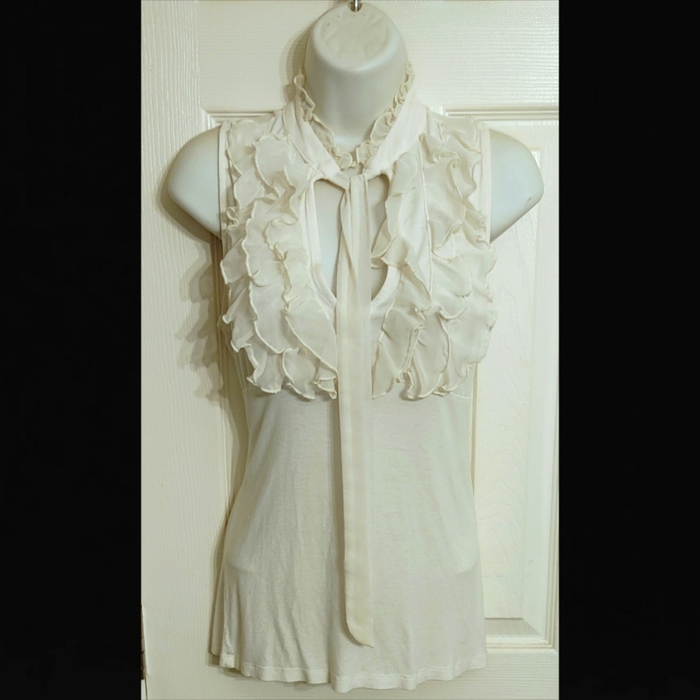 FOREVER 21 Off White Sleeveless Top Small
